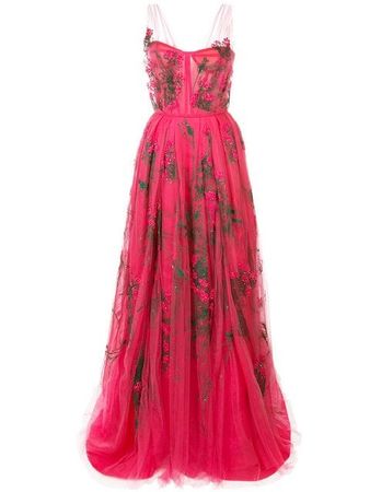 Carolina Herrera embroidered tulle gown £13,433 - Shop Online SS19. Same Day Delivery in London