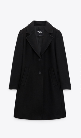 zara wool black coat