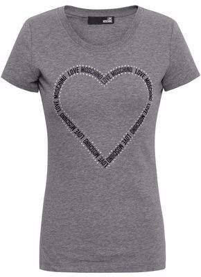 Crystal-embellished Stretch-cotton Jersey T-shirt