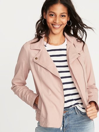 Twill Moto Jacket for Women | Old Navy