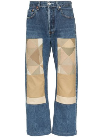 Children Of The Discordance Tranch patchwork jeans $533 - Buy Online - Mobile Friendly, Fast Delivery, Price