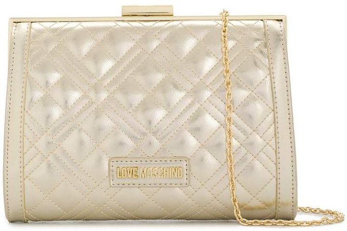 Quilted Logo Clutch