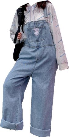 kawaii aesthetic outfit overalls