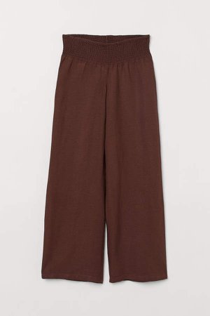 MAMA Wide-leg Pants - Brown