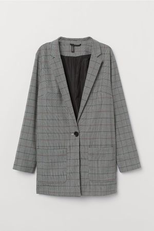 Checked Jacket - Gray/checked - | H&M CA