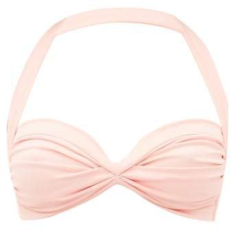 Bill Ruched Halterneck Bikini Top - Womens - Pink