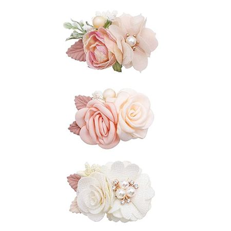 Amazon.com: Flower Hair Clips Set-Cherrboll 3pcs Floral Hair Bow Accessories for Baby Girl Toddles Teen Gifts : Baby