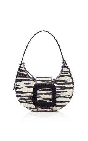 Cindy Buckle Haircalf Zebra Print Mini Hobo Bag by Les Petits Joueurs | Moda Operandi