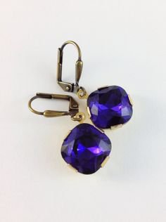 dark purple blue earrings and necklace - Google Search