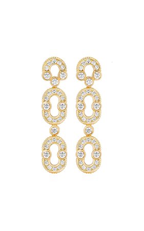 18k Fairmined Yellow Gold Magnetic Duo Earrings With Diamonds By Viltier | Moda Operandi