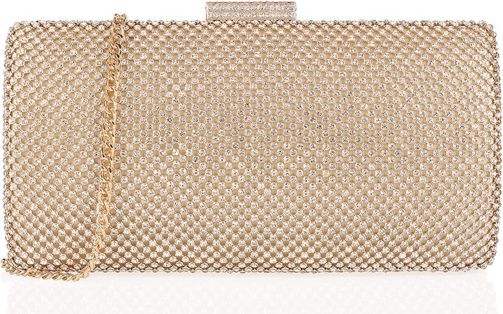 Venoline Women’s Crystal Evening Handbags Rhinestones Ladies Clutch Sparkling Purse Bags Gold: Handbags: Amazon.com