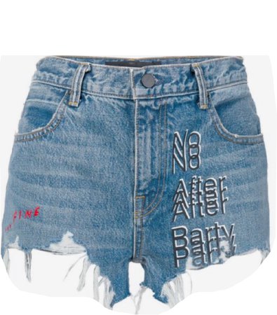 no after party denim shorts