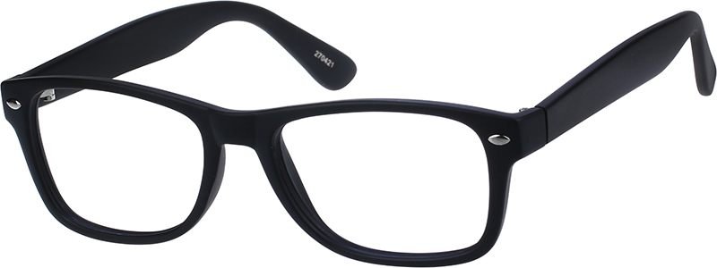 Black Retro Square Eyeglasses #270421
