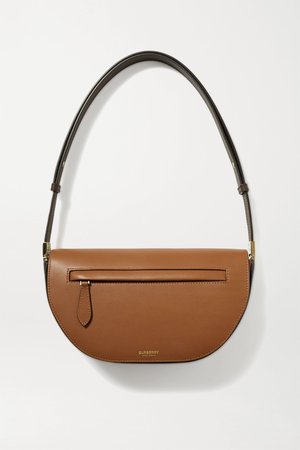 Tan Olympia small two-tone leather shoulder bag | Burberry | NET-A-PORTER