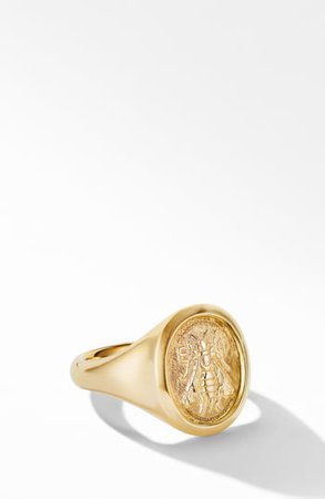 Petrvs(R) Small Bee Pinky Ring in 18K Yellow Gold