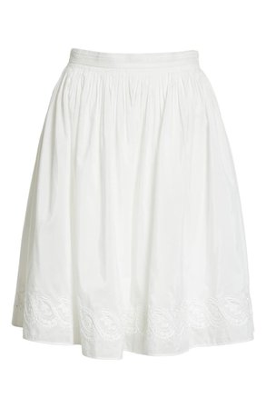 KOBI HALPERIN Ashlee Embroidered Cotton & Silk Circle Skirt | Nordstrom