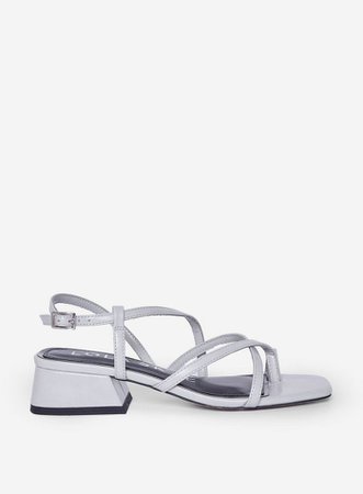 Grey Toe Post Block Heel Sandals | Dorothy Perkins