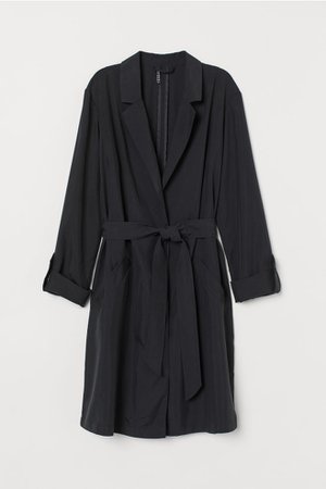 Modal-blend Trenchcoat - Black - Ladies | H&M US