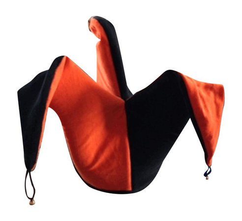 BZANY® Black And Orange Jester Hat - BZany.com