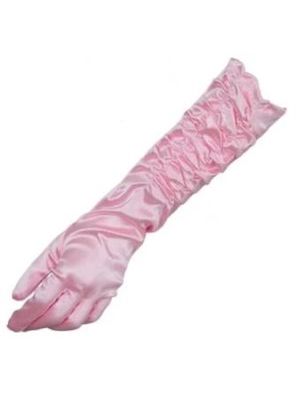 satin pink glove