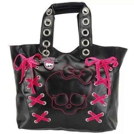 black and pink bag