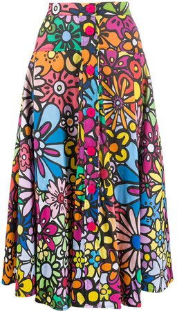 Ultràchic flower print flared skirt