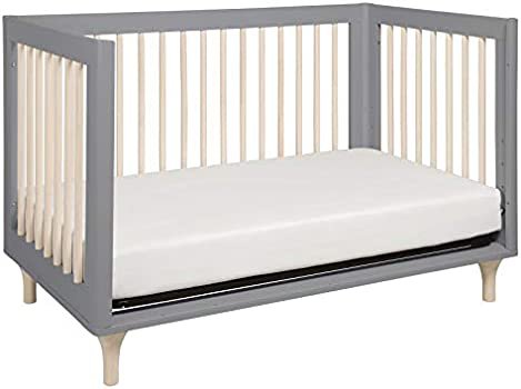 Amazon.com : Babyletto Lolly 3-in-1 Convertible Crib with Toddler Bed Conversion Kit in White and Natural, Greenguard Gold Certified : Baby