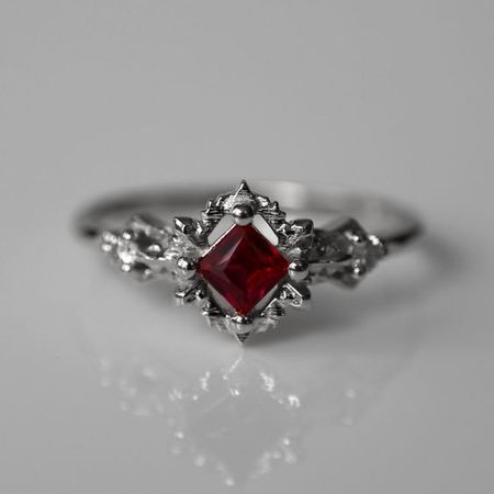 Spiritual Stone of Fire Ring - lab-grown ruby / 14 karat rose gold