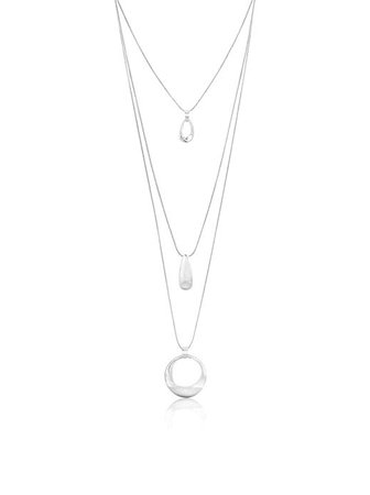 Amazon.com: ZAXIE Silver Layered Pendant Necklace: Gateway