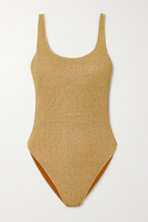 Stretch-lurex Swimsuit - Gold