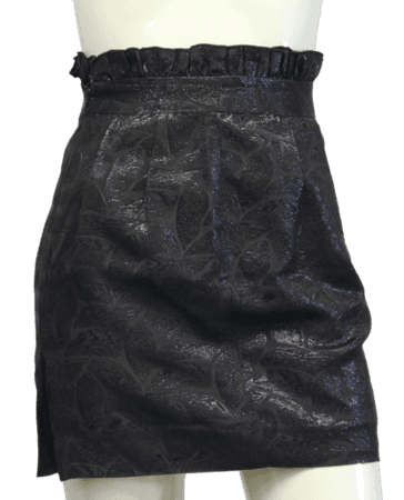 Arden B Black Leaf Pattern Ruffled Skirt Sz 0 (SKU 000026) | eBay