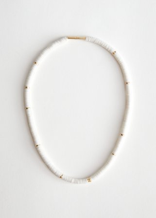 Colour Block Beaded Necklace - White - Necklaces - & Other Stories