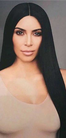 Kim Kardashian’s long hair