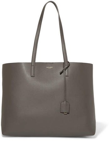 Shopper Large Textured-leather Tote - Anthracite