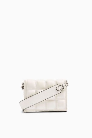 WEBB White Square Quilted Mini Cross Body Bag | Topshop
