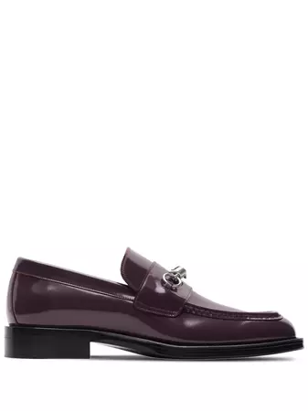 Burberry Barbed-detail Leather Loafers - Farfetch