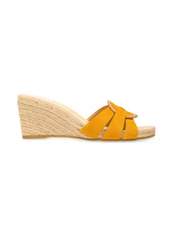 Veronica Beard Ivy Suede & Raffia Wedge Sandals on SALE | Saks OFF 5TH