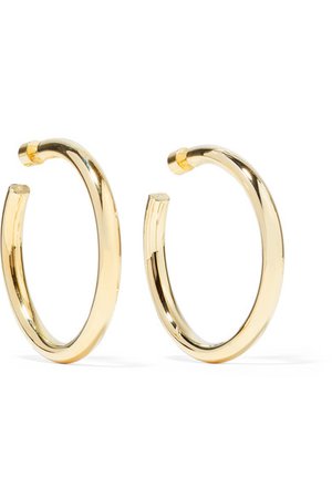 Jennifer Fisher | Samira gold-plated hoop earrings | NET-A-PORTER.COM
