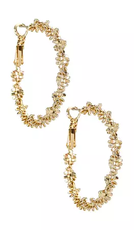 Amber Sceats Textured Hoop Earrings in Gold | REVOLVE