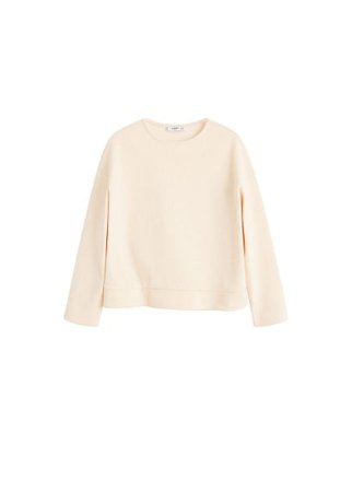 MANGO Textured cotton-blend sweater