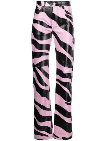 The Attico zebra-stripe Trousers - Farfetch
