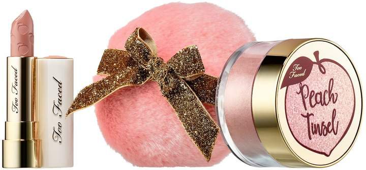 Peach Tinsel Loose Sparkling Party Powder & Lipstick Set - Peaches & Cream Collection