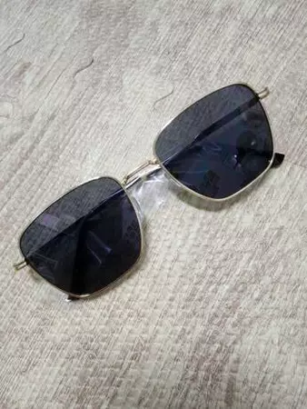 Metal Frame Sunglasses Black shades | SHEIN