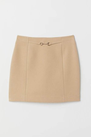 Short Skirt - Beige