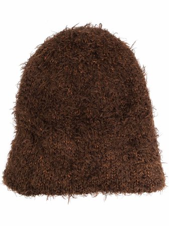 The Attico textured-knit Beanie Hat - Farfetch