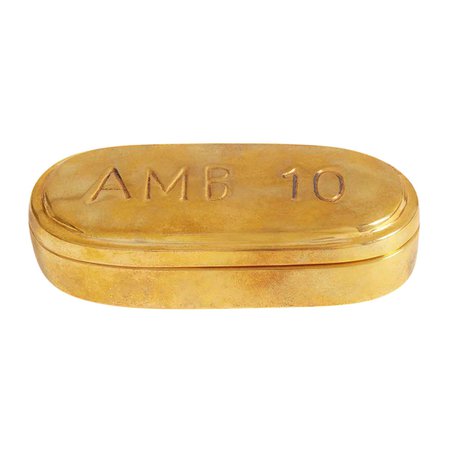 Buy Jonathan Adler Brass Pill Box - Ambien | AMARA
