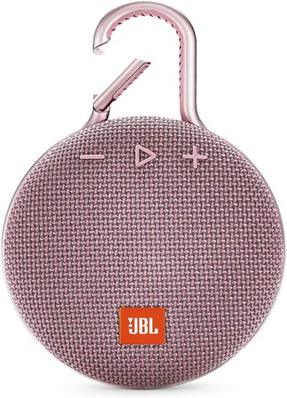 Amazon.com: JBL Clip 3, Dusty Pink - Waterproof, Durable & Portable Bluetooth Speaker - Up to 10 Hours of Play - Includes Noise-Cancelling Speakerphone & Wireless Streaming : Electronics