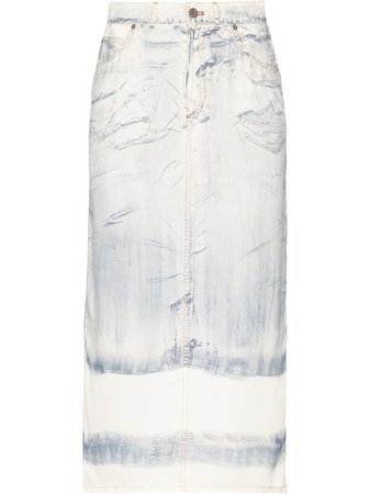 Jean Paul Gaultier Trompe l'oeil-print Silk Skirt - Farfetch