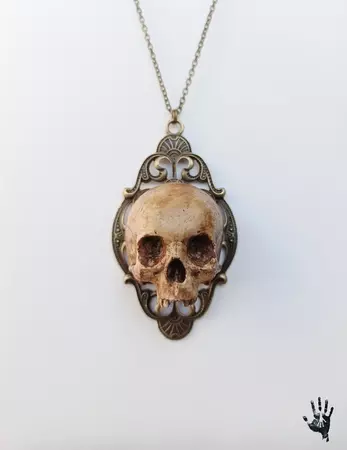 Skull Necklace Gothic Necklace Oddities Jewelry Macabre - Etsy