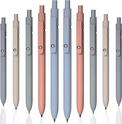 Amazon.com: Gel Ink Pens Quick Dry Ink Pens Retractable Ink Pens Bulk Rolling Ball Gel Ink Pens Fine Point Smooth Writing Pens 0.5 mm for School Office Home, Black Refill, 5 Colors (10 Pieces) : Office Products